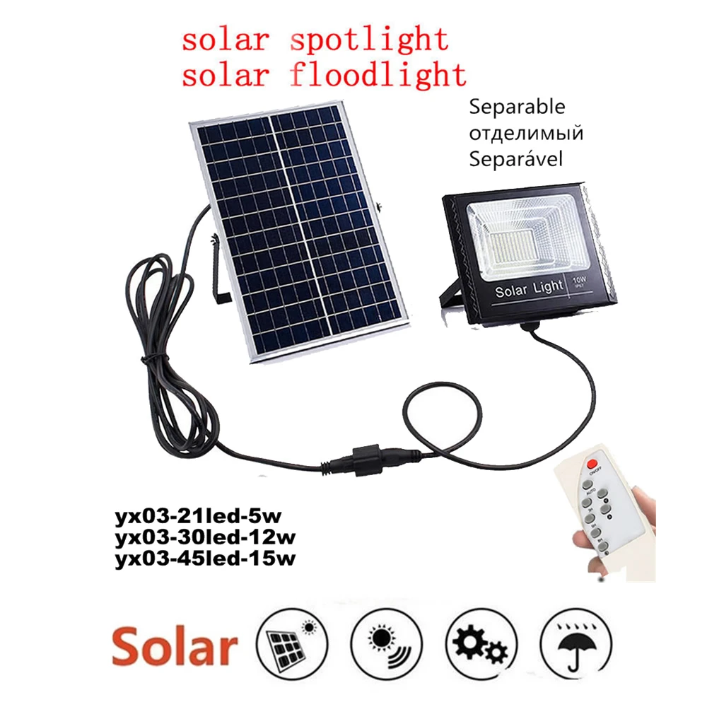 

LED Solar Power Wireless Wall Light LED Waterproof Outdoor Home Garden Street Yard Security lamp remote timer split mount indoor
