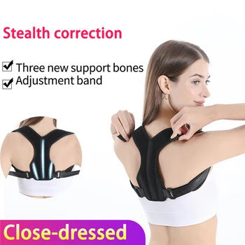

Medical Adjustable Clavicle Posture Corrector Upper Back Brace Shoulder Lumbar Support Belt Corset Posture Correction Back Pain