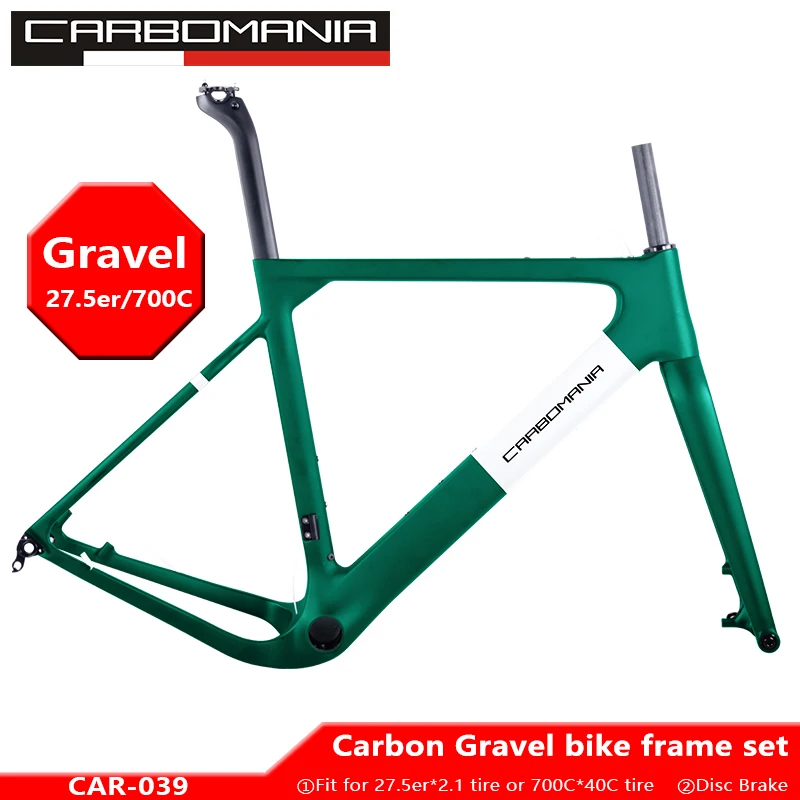 Best 2019 Carbon road frame 27.5er/700c gravel bike frame mtb carbon Disc Brake Cyclocross bicycle frame set 650b thru axle 12*142mm 0