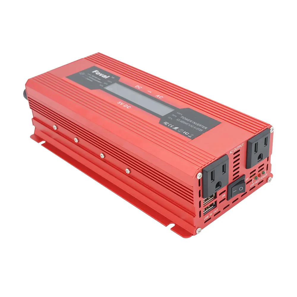 Vehemo DC12V к AC110V/220 В конвертер авто Инвертор солнечной энергии инвертор открытый портативный адаптер алюминиевый сплав автомобильный инвертор