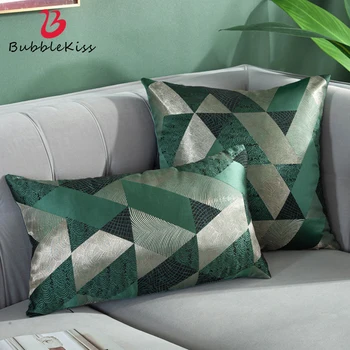 

Bubble Kiss Dark Green Pillow Cover Modern Geometry Decor Living Room Pillow Cushion Cover No Core Bed Headrest Decor Pillowcase