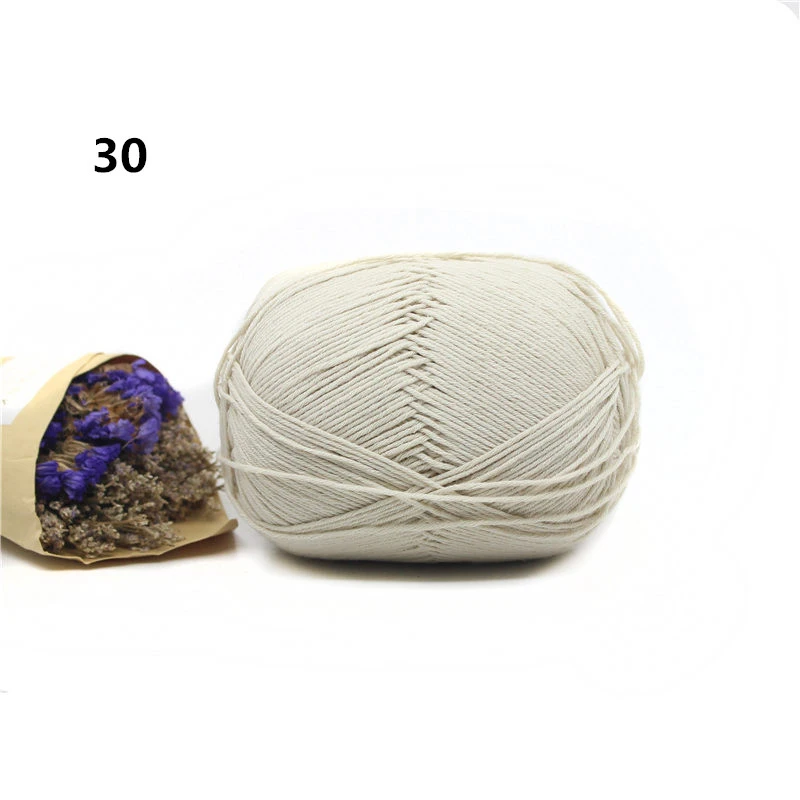 1pc 30 1 шт. пряжа хлопок Хлопок Вязание Пряжа для Вязания Пряжи для Вязания Мягкие Плавные Естественные Анти-Пиллинг 20 Цветов - Цвет: 1pc 30