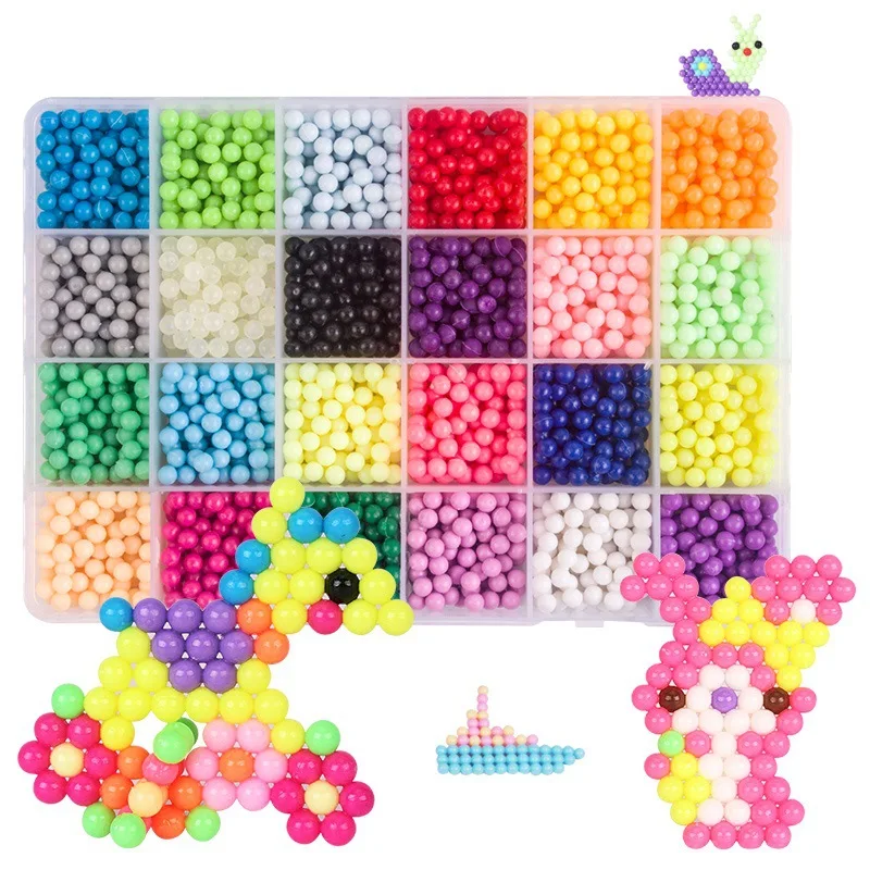 DIY Beads Crafts Set Educational Toys For Kids Colorful Creativity Magic Water Bead Accessories Christmas Gifts 5