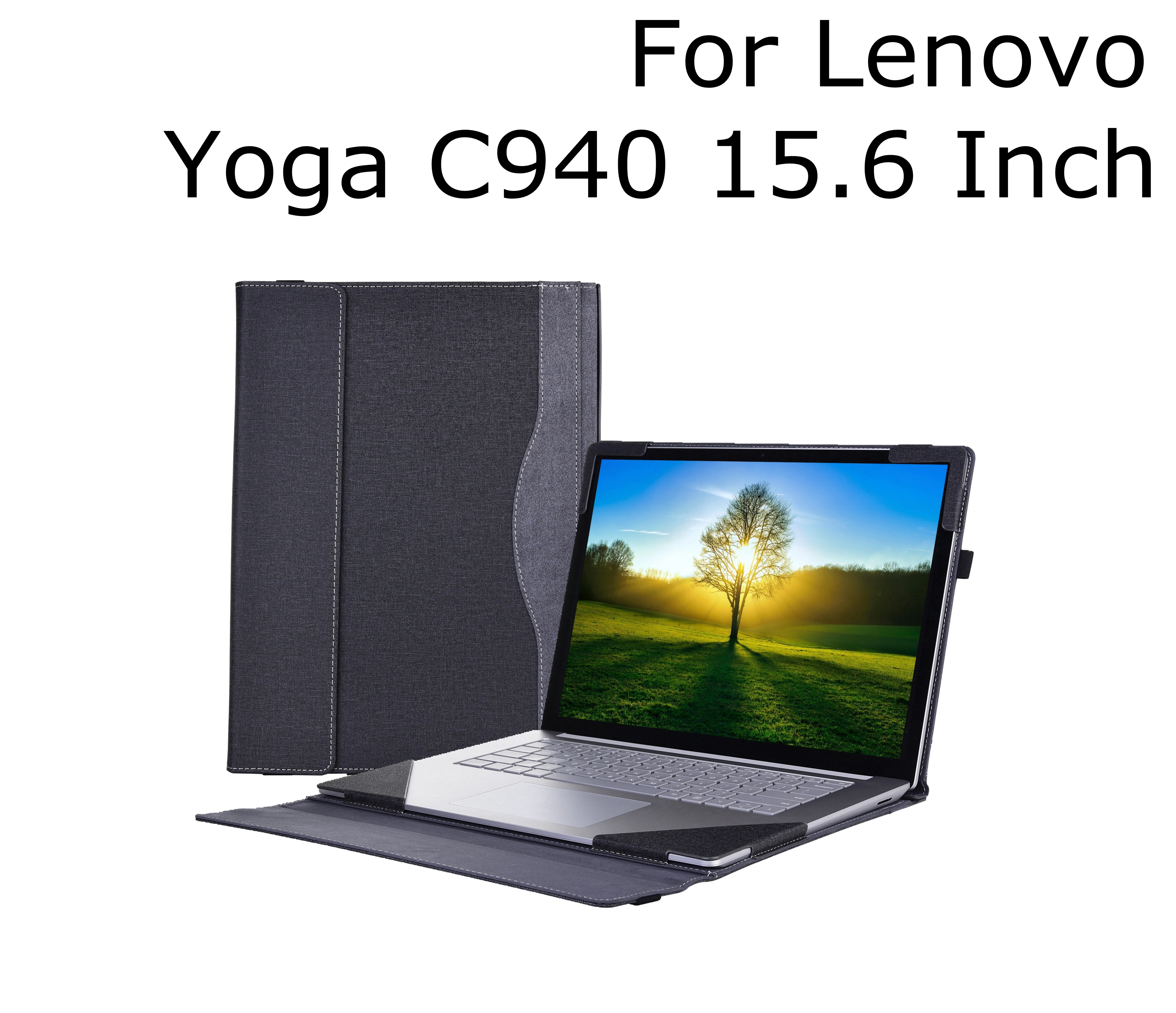 

For Lenovo Yoga C940 15.6 In Case,PU Leather Folio Stand Protective Hard Shell Case Type Keyboard Cover For Lenovo Yoga C940 15