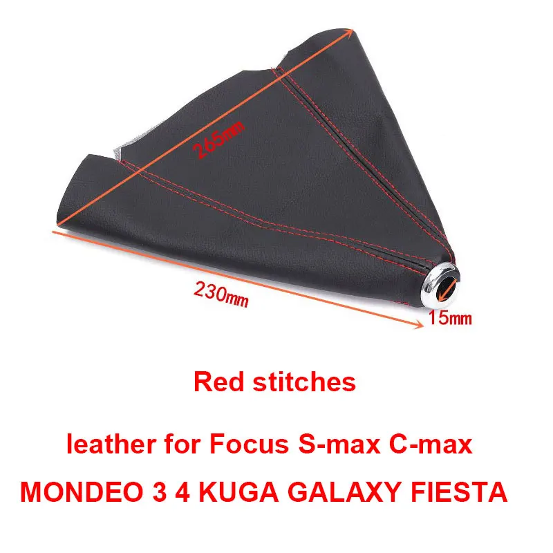 Из искусственной кожи, автомобильные воротники переключения передач, Ручное переключение передач для Ford Focus 2 MK2 FL MK3 MK4 MK7 KUGA GALAXY FIESTA - Название цвета: red leather