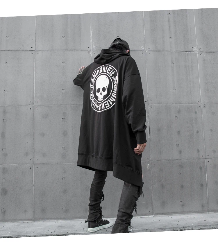 2019ss мужские хлопковые длинные толстовки, свитшоты Owen Ro Gothic High Street толстовка с капюшоном в стиле хип-хоп панк Ro Man Роскошная брендовая одежда черного цвета