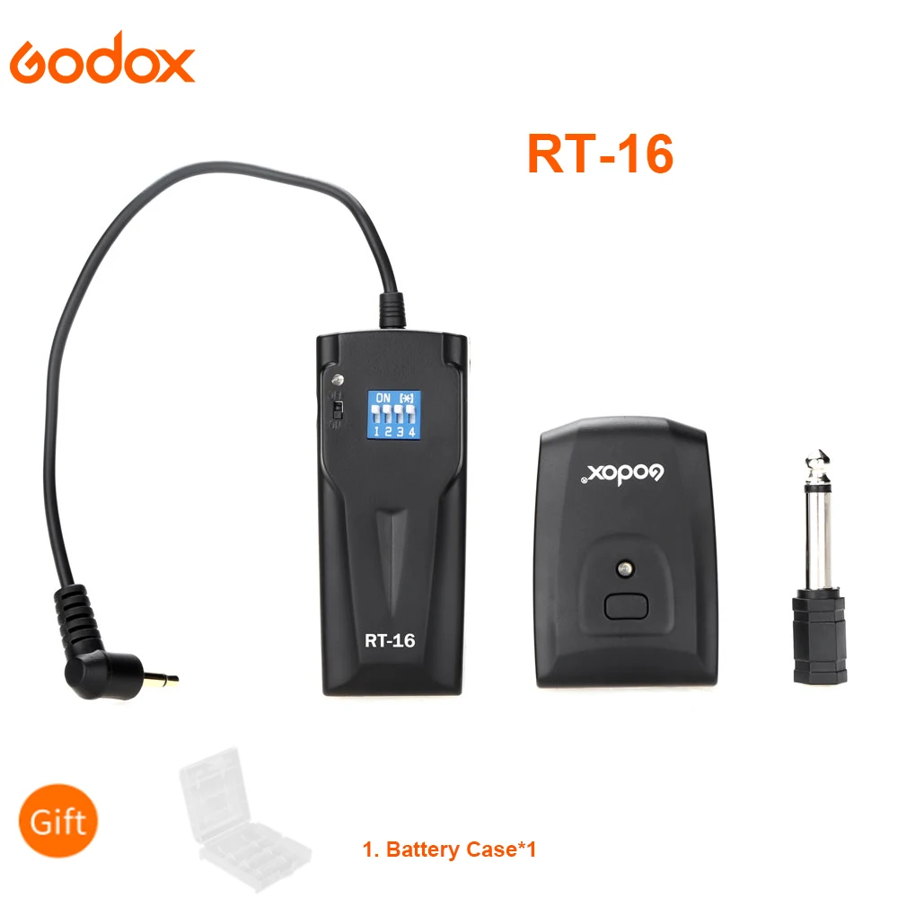 Godox RT-16-Беспроводной студийный стробоскопический триггер для вспышки Беспроводной студийный триггер для вспышки 16 каналов для камеры Canon Nikon DSLR