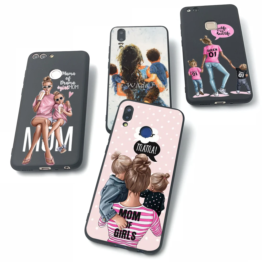 Чехол для телефона с надписью Super Mom boy Huawei P20 lite P30 P10 Pro P9 2017 чехол P smart 2019 Plus