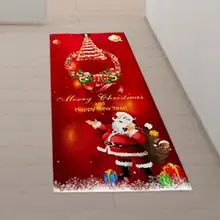 Фланелевый ковер Санта-Клаус, мягкий коврик, Праздничный Орнамент, красочный напольный ковер, Рождественский домашний Рождественский Декор, многоузорчатый