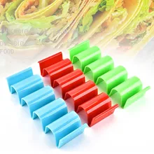 6 шт., Легкая очистка, подставка для посуды Taco, вечерние, экономия пространства, для дома, кухни, обеденная стойка для хранения, ПП, твердая, 4 компоненты, для пикника