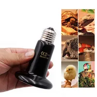 220V Pet Heating Lamp Ceramic Far Infrared Pet Heating Lamp Light Bulb Pet Brooder Chickens Reptile Lamp 25W 50W 75W 100W 1