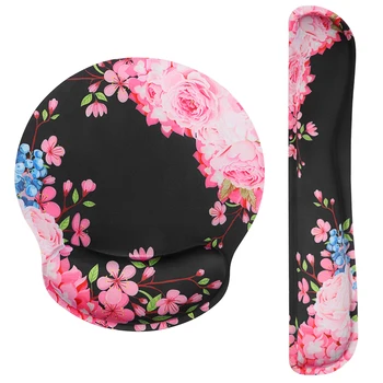 

STOBOK Mouse Pad with Keyboard Wrist Rest Ergonomic Non slip Wrist Support Rest Mouse Pad for Office Computer Laptop