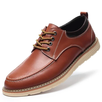 

JINANDYU Men Elevator casual Shoes 2020 New 6 CM Height Increasing Genuine Leather Shoes Men chaussure homme Dress shoes