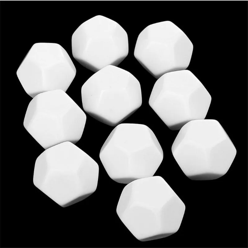 Game Dice Set 5/10/20Pcs D12 22mm Blank for Board Games