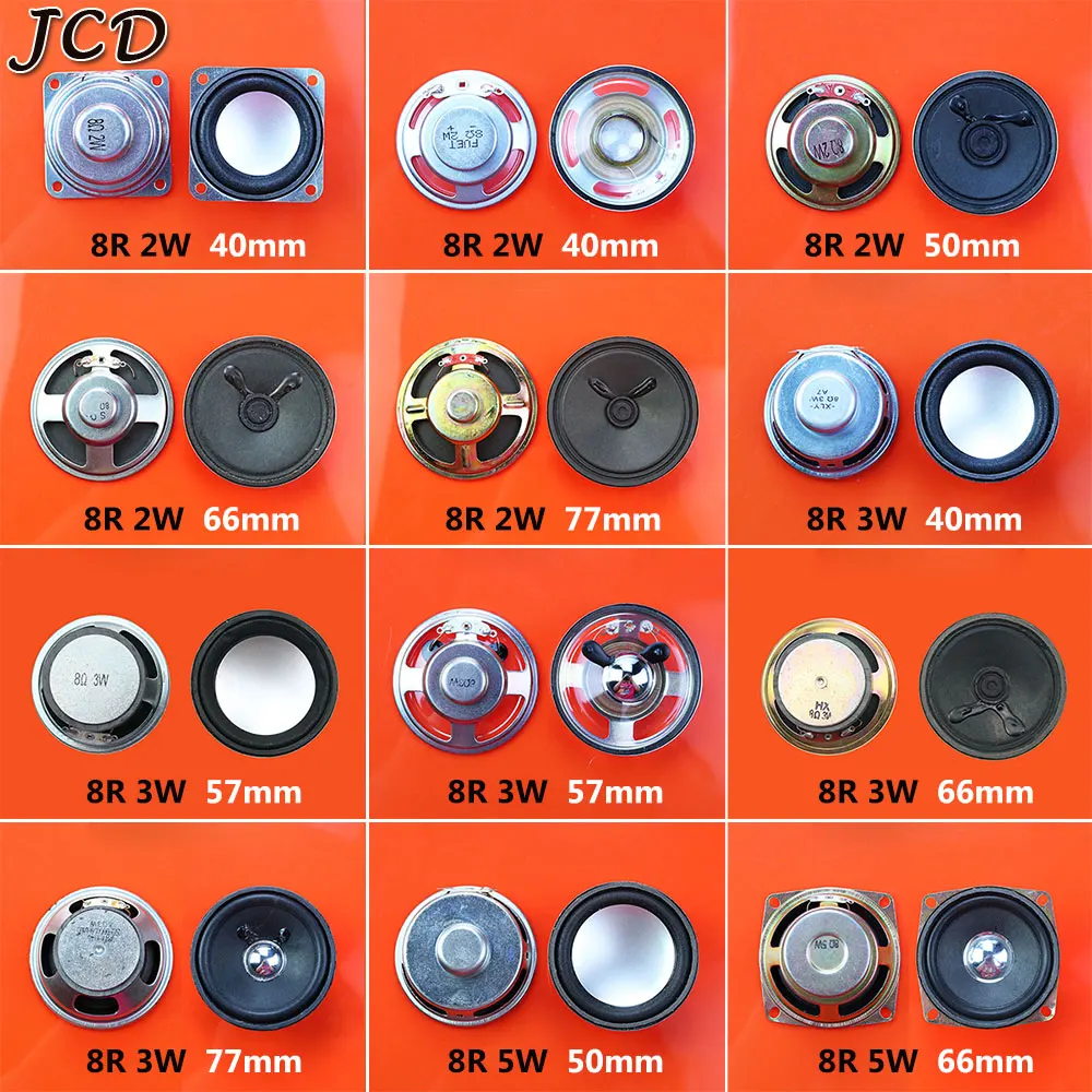 JCD 8 Ohm 2W 3W 5W 8R 40mm 50mm 57mm 66mm 77mm Diameter Loudspeaker Speaker Internal Magnetic Horn speaker | Мобильные телефоны и