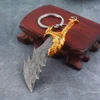 Porte-clés Kratos, grand couteau épée en or, 4 pièces, nouveau jeu, dieu de la guerre, Souvenir de voiture, cadeau pour femmes et hommes ► Photo 2/6