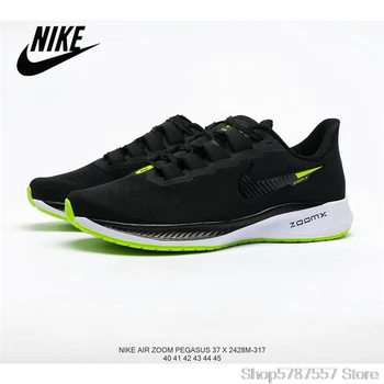 

Original Nike Air Zoom Winflo 6 Shield Nike mesh breathable training running shoes men's size 40-44 Green black hook