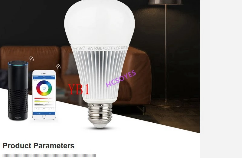 Milight YB1 9 Вт RGB + CCT Светодиодный прожектор Blub YT1/YL1S/YL2S/YL1 DC5V USB пульт дистанционного