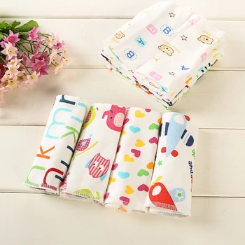 

6Pcs Baby Cartoon Towels Handkerchief Bathing Feeding Face Washcloth Wipe Cloth