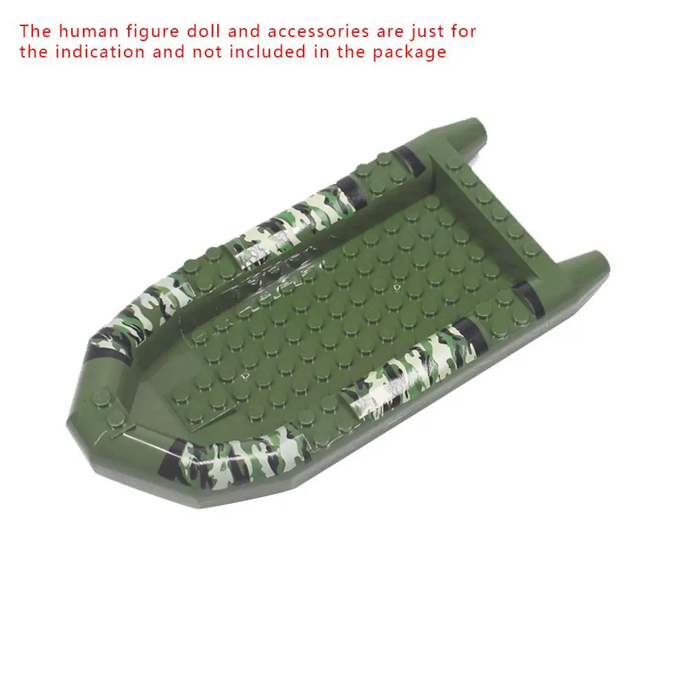 Building Blocks Toy Children s Educational Toy Military Building Blocks Accessories Camouflage Rubber Boat 5