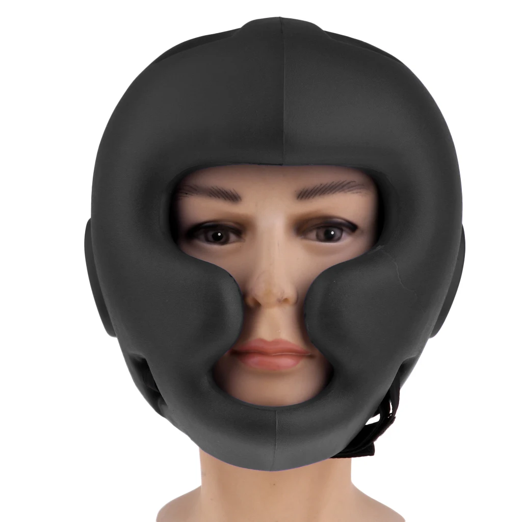 Women Men Boxing Adjustable Helmet MMA Muay Thai Sanda Karate Taekwondo Kickboxing Head Gear Protector Head Gurad EVA Foam Nylon