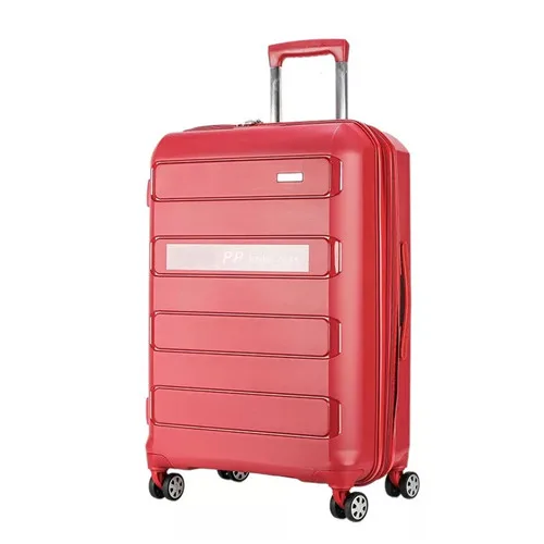 red KLQDZMS Fashion 20"24"28inch Trolley Boarding Case PP Travel Luggage Waterproof Rolling Suitcase Spinner Box - Цвет: red