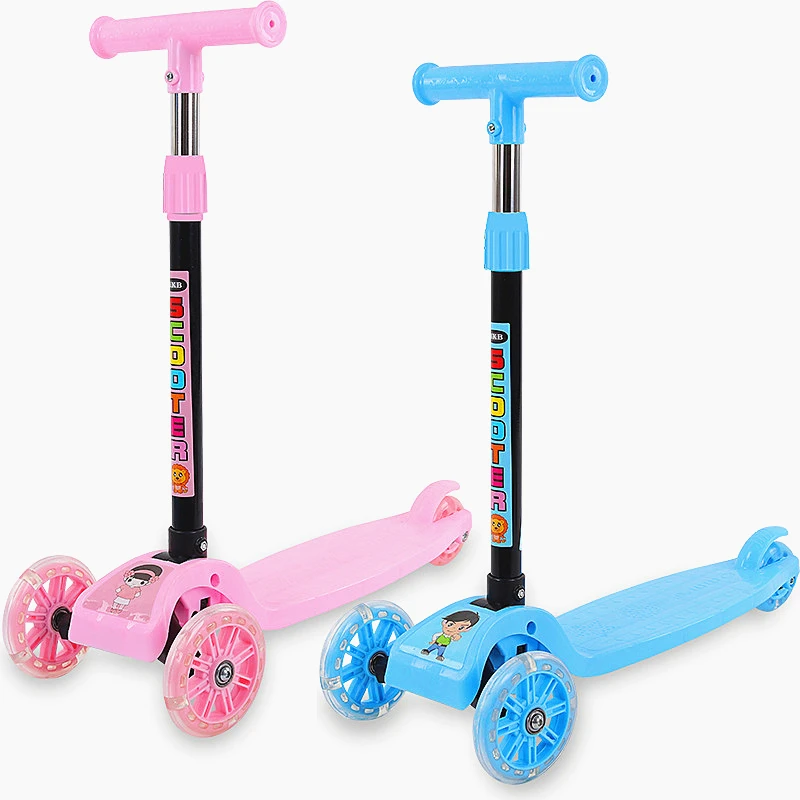 Детский Светильник для скутера, детский трехколесный складной велосипед, слайдер, вспышка, 3 хода, уличные игрушки, велосипед