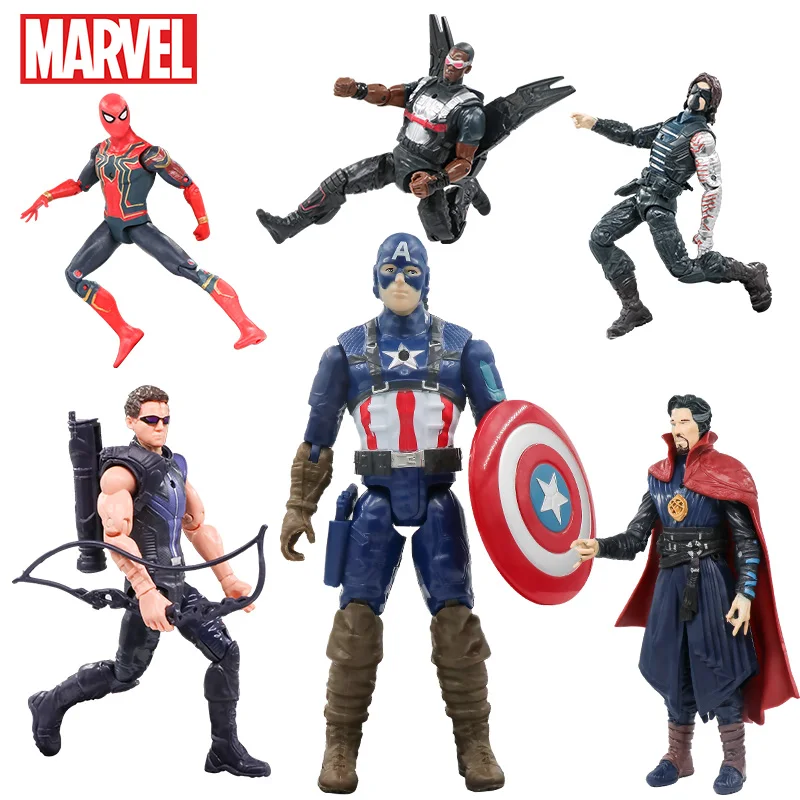 Marvel Avengers Captain America Figure Loki Deadpool Hulk Thanos Bambole Luminose Action Pvc Figure Anime Regalo Di Natale Ragazzi