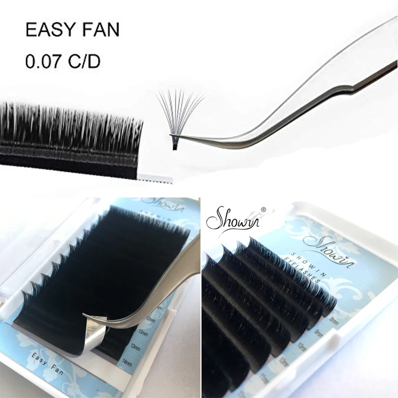 Easy Fan Lashes 0.05/0.07mm Fanning False Eyelash Blooming Self-Fan Eyelash Extensions Cilia Silk Lash Easy Fan Lashes 0.05/0.07mm Fanning False Eyelash Blooming Self-Fan Eyelash Extensions Cilia Silk Lash