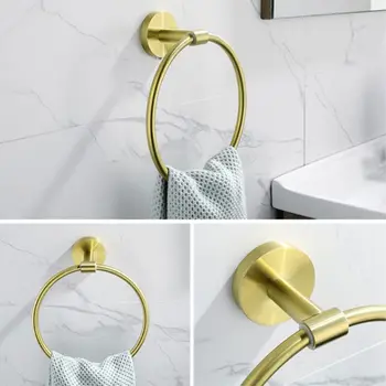 

Bath Towel Holder Hand Towel Ring Hanging Towel Hanger Bathroom Accessories Hote NEW