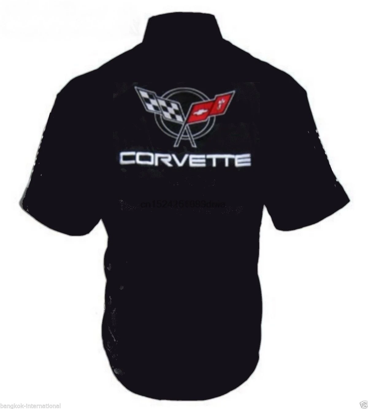 CORVETTE C5-рубашка-CHEMISE C5 гоночная команда с логотипом BRODERY | Мужская одежда