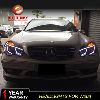 

Car Styling Head Lamp case for Mercedes-Benz C200K C230 C280 C300 W203 headlights LED Headlight DRL Double Beam Bi-Xenon HID