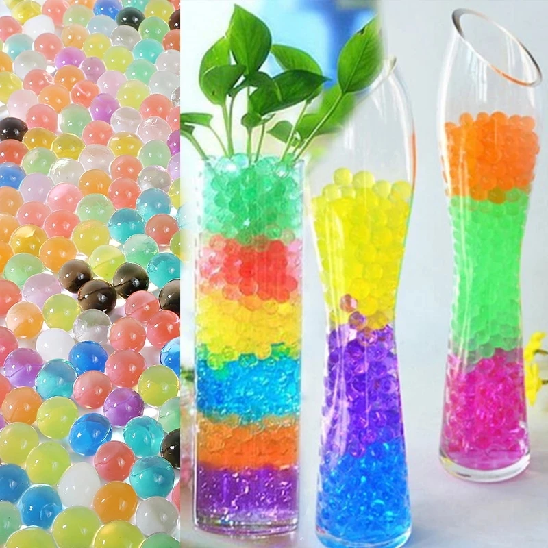Crystal Soil Mud Hydrogel Pearl Gel 500Pcs/Bag Kids Children Toy Water Growing Up Water Ball Beads Wedding Home Party Decoration crystal soil mud toy crystal soil
