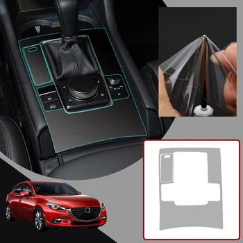 

pcmos Interior Console Gear Shift Panel Cover For Mazda 3 2019-2020 Carbon Fiber Interior Mouldings Stickers Auto Accessories