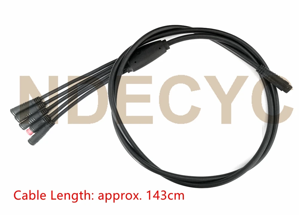 Ebike 1T4 1T5 Julet Waterproof Cable 2 3 4 5 9 Pin Extension Cable for Display Controller Brake Light Throttle Conversion Line