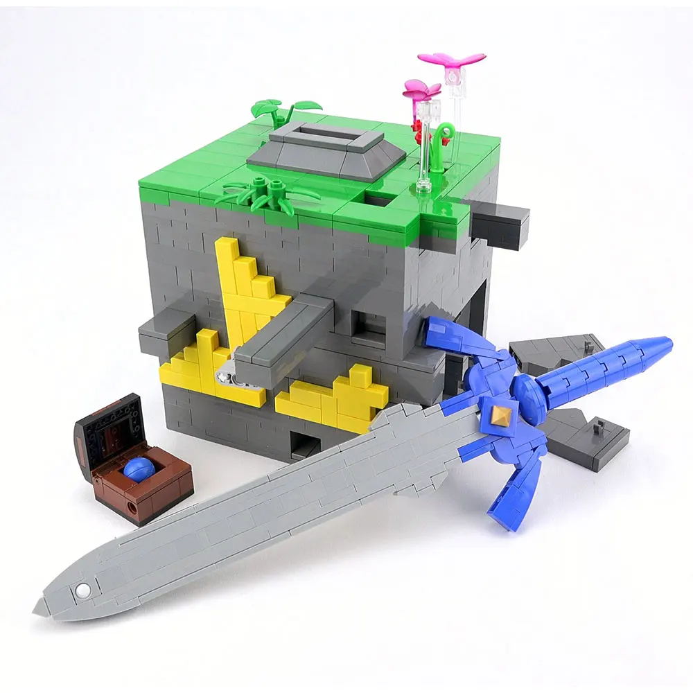 

Конструктор MOC Link's Master Sword, Набор строительных блоков, подземелье, секреты сокровищ, чехол, детали, модель, подарок на день бритья