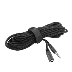 Premium Quality Audio Extension Cable - Durable Cloth Wired Sound Adapter with 3.5mm Jack for Speakers and Headphones
