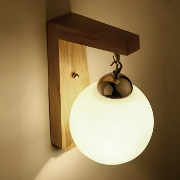 

Modern contracted sweet sitting room dining-room corridor lamp fashionable bedroom individual character solid wood head walllamp