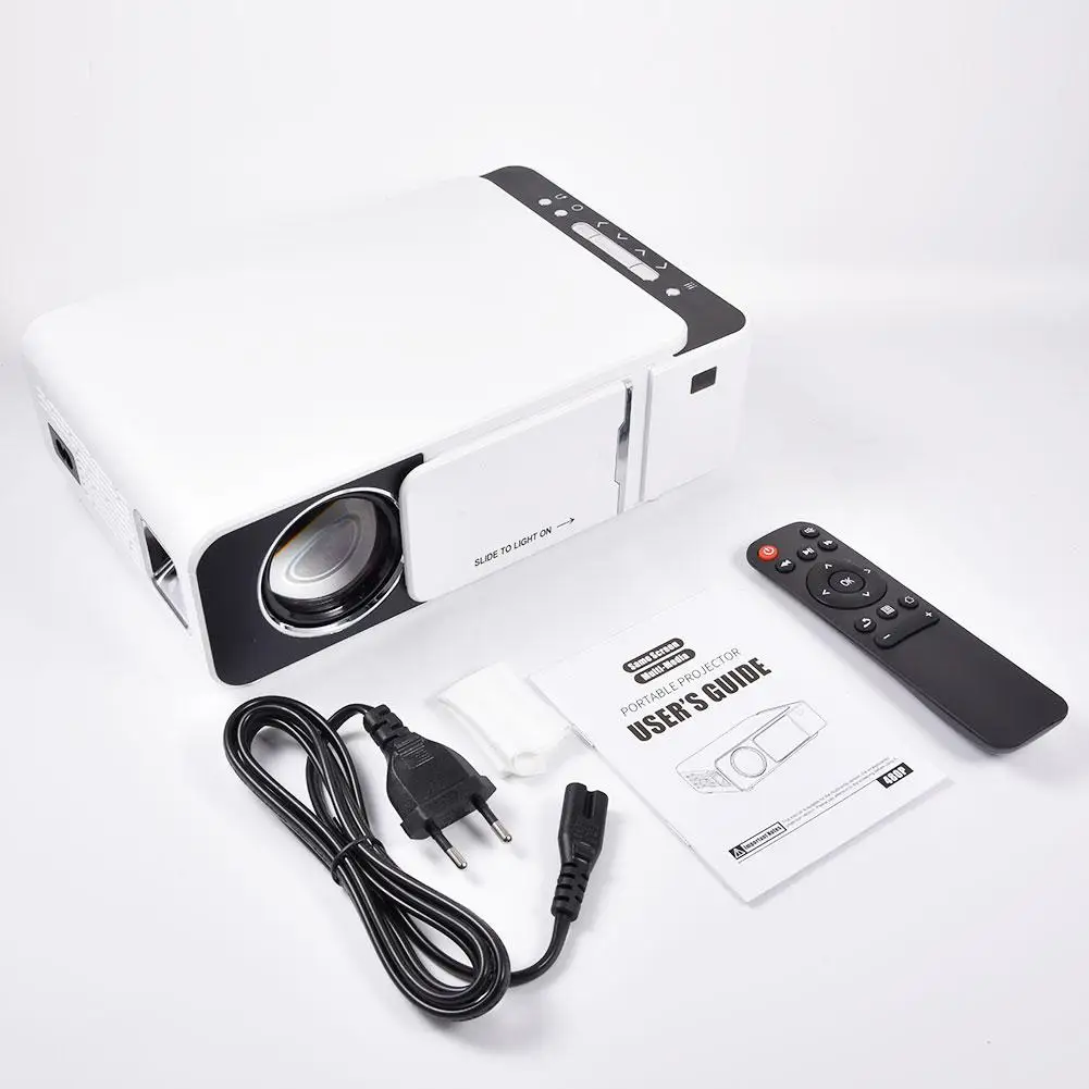 T5 мини портативный lcd видео проектор 2600 люмен 4K 3D 1080P HD домашний мультимедийный кинопроектор IR USB AV VGA HDMI порт