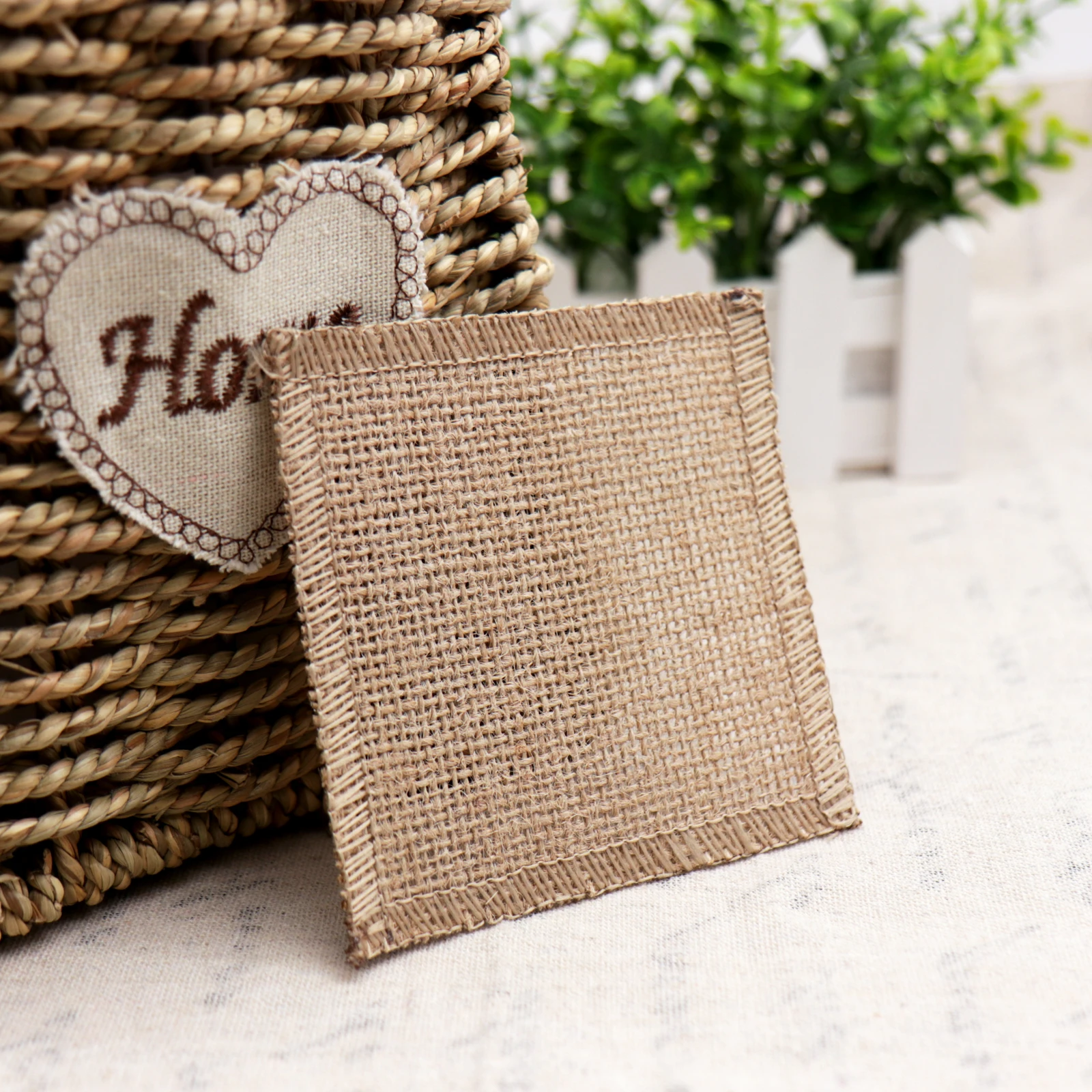 Натуральный льняной коврик для стола из мешковины Hessian столовые украшения