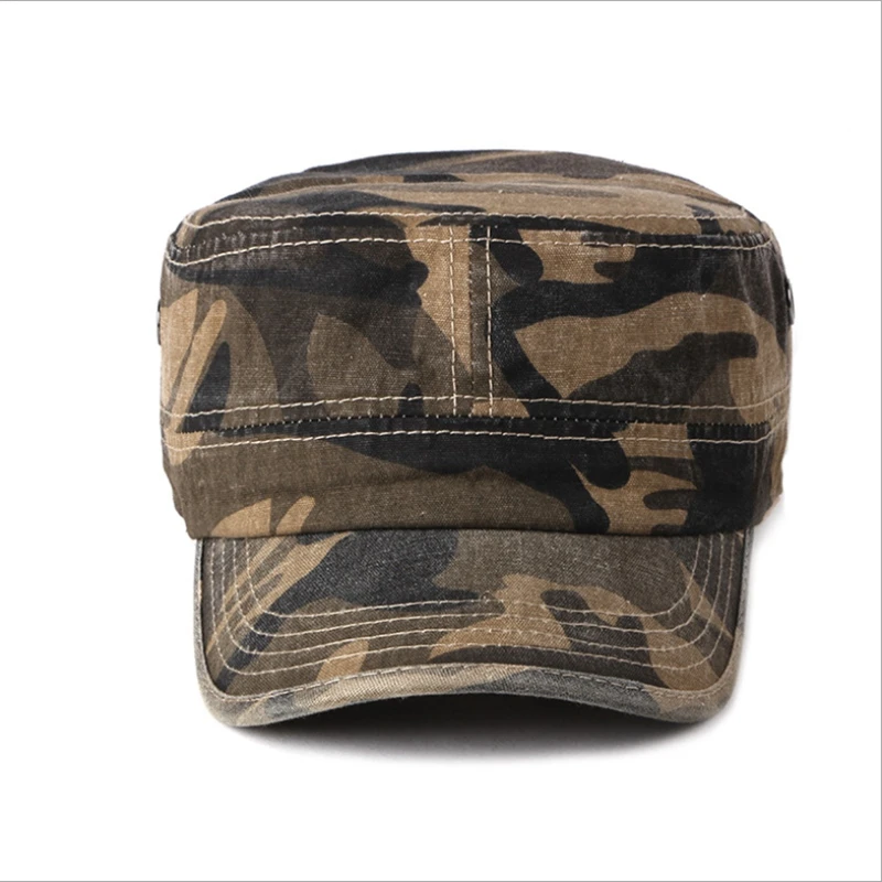 MYZOPER Camouflage Flat Top Unisex Beret Adjustable Fashion New Spring Autumn Casual Outdoor Peaked Cap Adult Cap beret male