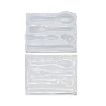 

1 Set Mini Chopsticks Spoons Forks Resin Silicone Mold Epoxy Resin Jewelry Tools