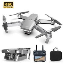 E68 pro rc zangão hd câmera 4k fpv wifi em tempo real de transporte de controle móvel modo de espera de altura uma chave de retorno dobrável 2 eixos cardan