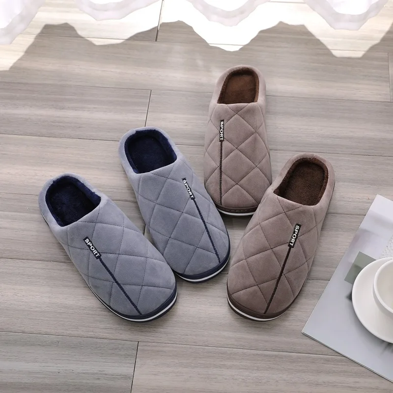 Men's Winter Indoor Slippers for Big Sizes