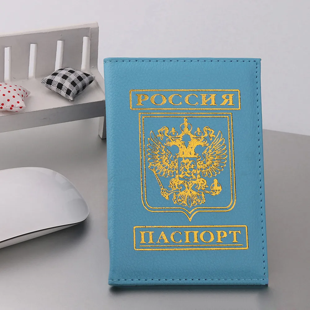 Женский мужской держатель для паспорта личи из искусственной кожи русская Мужская и Женская Обложка для паспорта держатель для кредитных карт барсетка зажим для билета