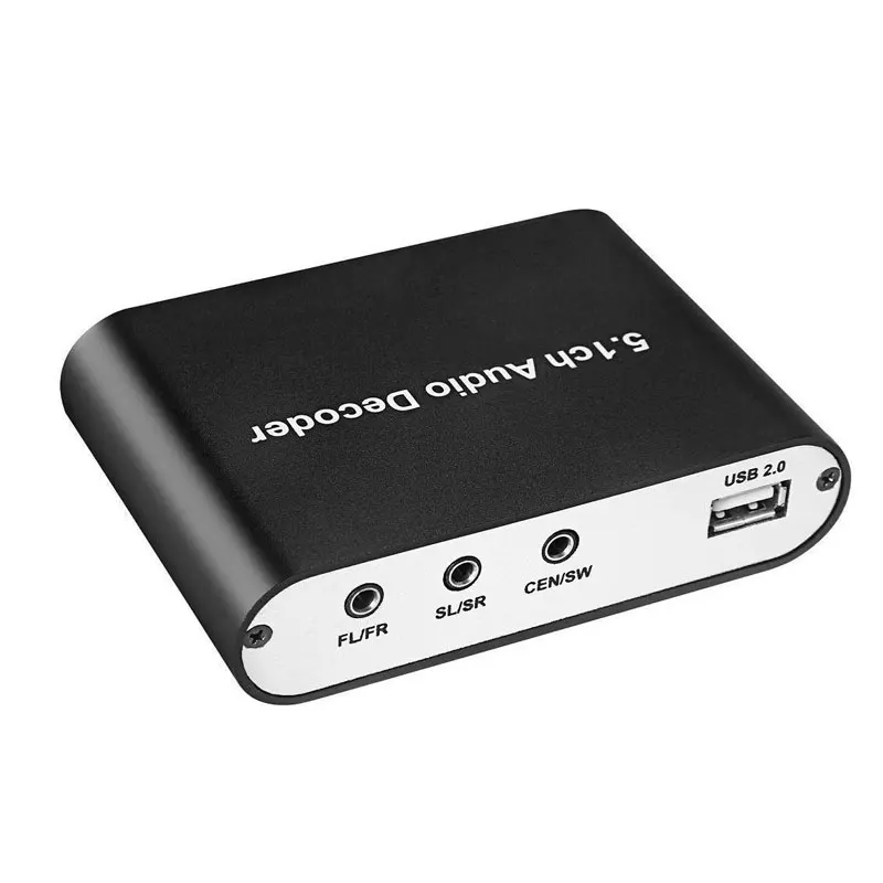 

USB DAC Digital to Analog Audio Converter USB Optical Coaxial to 5.1CH 2.0CH 3.5mm Jack Audio Adapter USB DAC SW/FL/FR/CEN