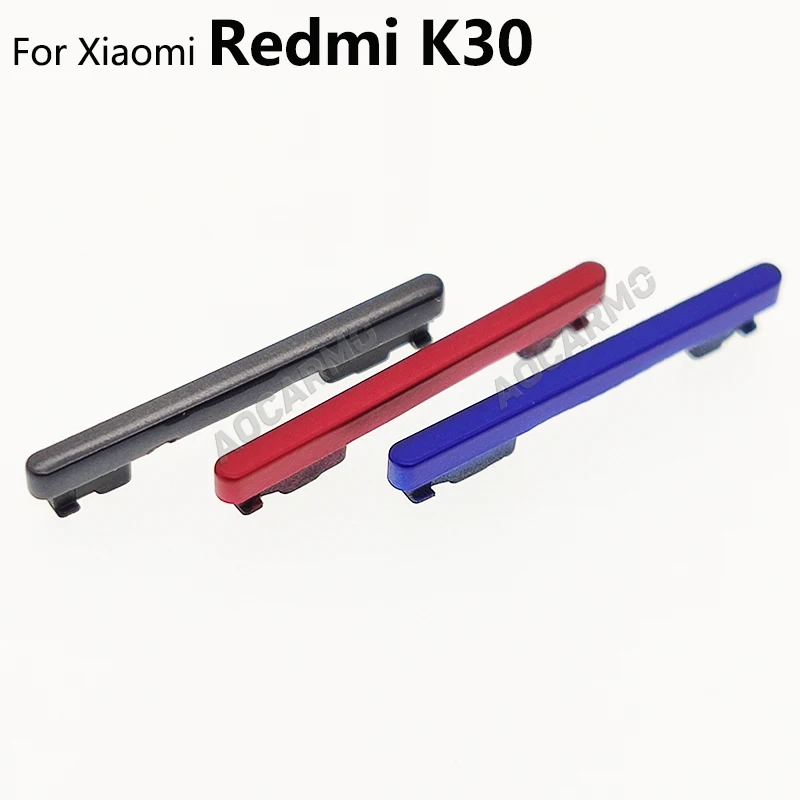 Phone Switch Key Power Volume Control Button Aocarmo For Xiaomi Redmi K20 / Mi 9T / Redmi K30 Power On Off Buttons Volume Up Down Switch Side Key Replacement Part