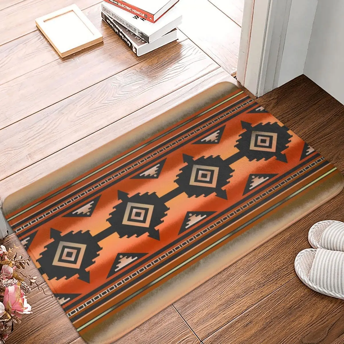 Canyon Navajo Rust Doormat Carpet Mat Rug Polyester Pvc Non-slip Floor ...