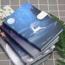 

Ancient Style Thick Magnetic Clasp Hand Ledger Cute Korean Version Of The Deer Hand Account Notebook A5 Notepad Diary Book New