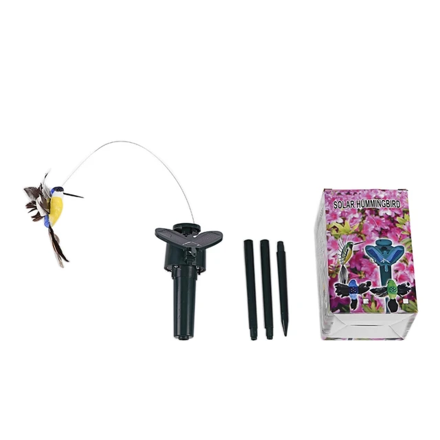 Napelemes Állati Lámpa Dekoráció Aranyos Pillangó Kolibri Elektromos Toll Madárkert Jardineria - Image 6